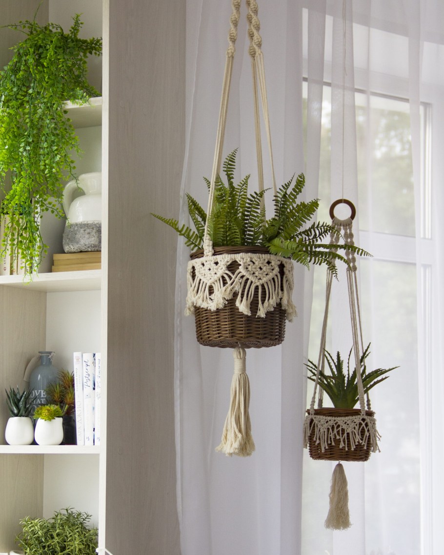 Подвесное кашпо макраме икеа