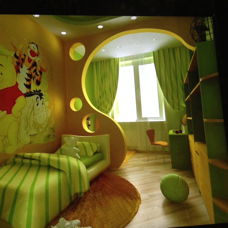 Оригинальный интерьер детской комнаты для девочек