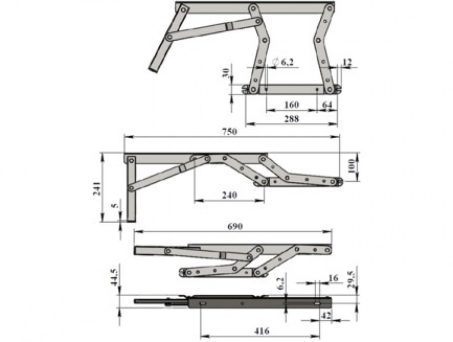 Диван еврокнижка механизм раскладывания тик-так