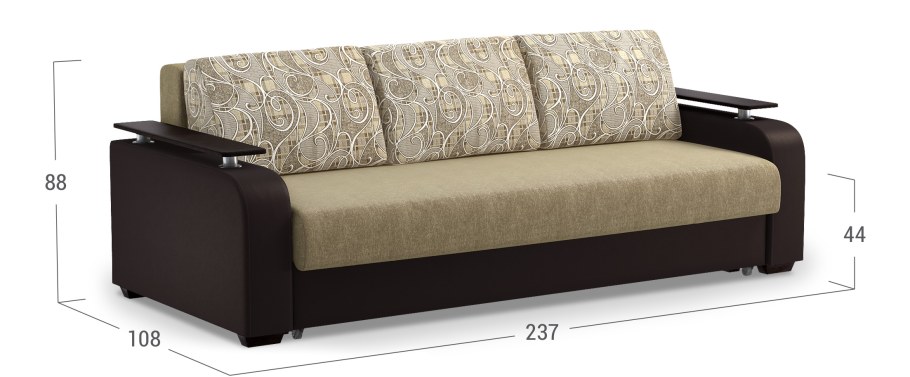 Диван еврокнижка в интерьере