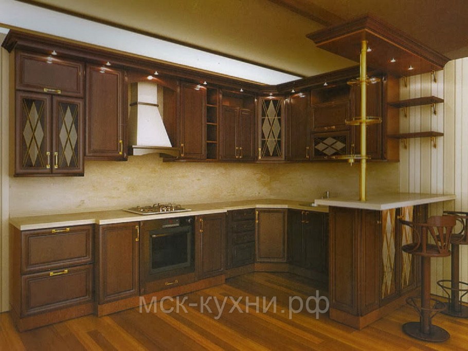 Кухня классика выбеленный дуб патина