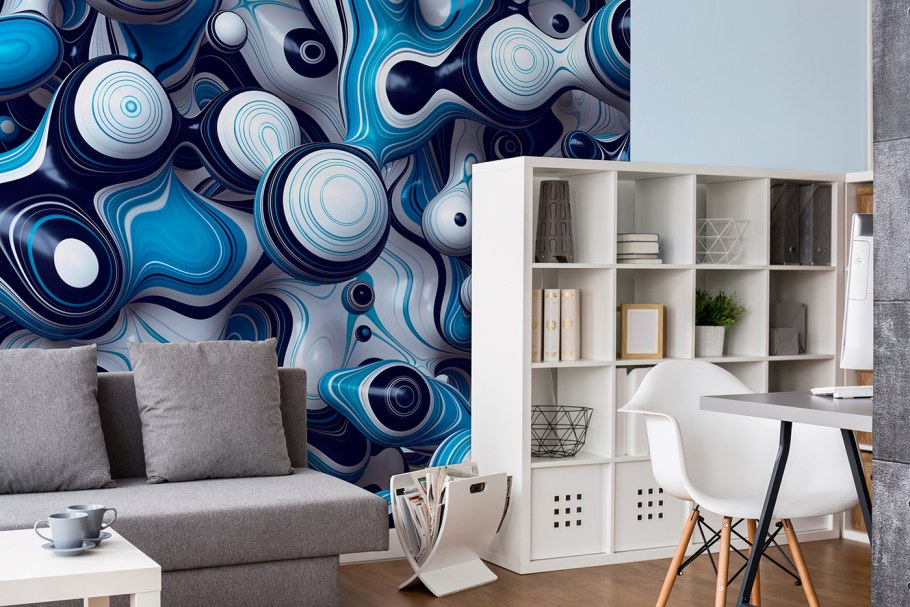 Фотообои бабочки на стене