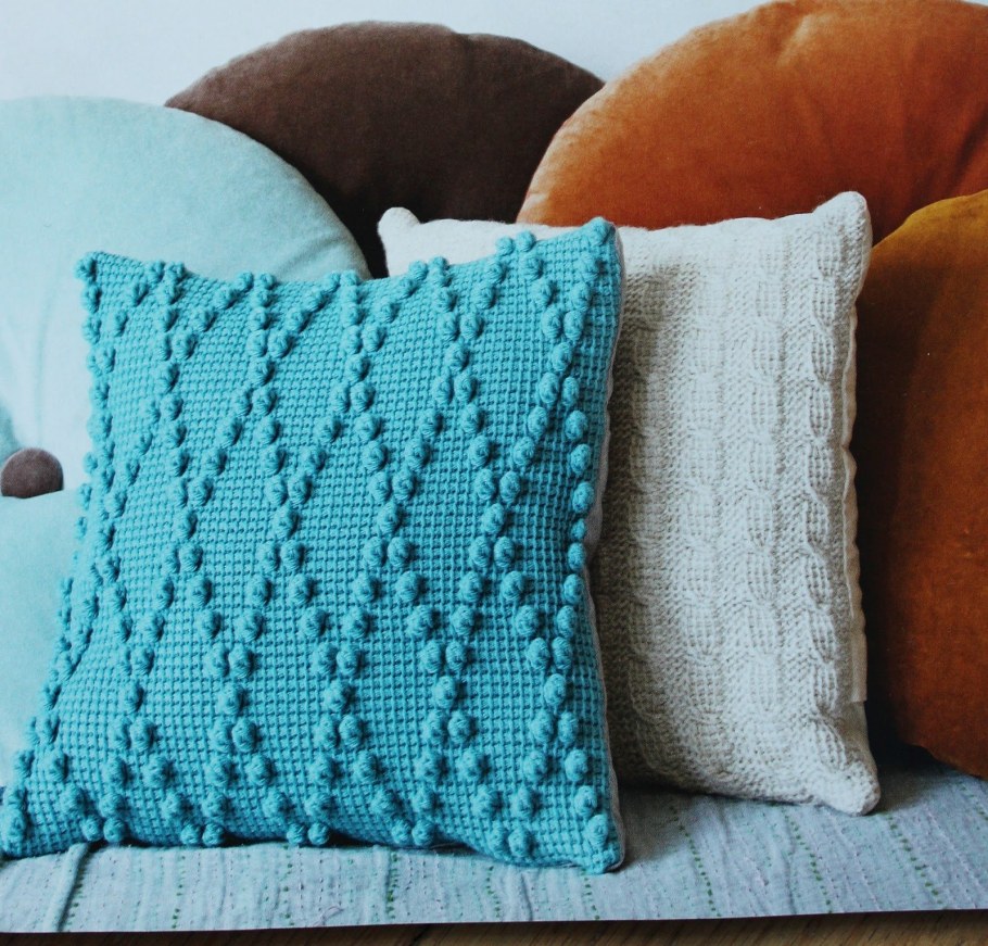 Вязаные наволочки на подушки
