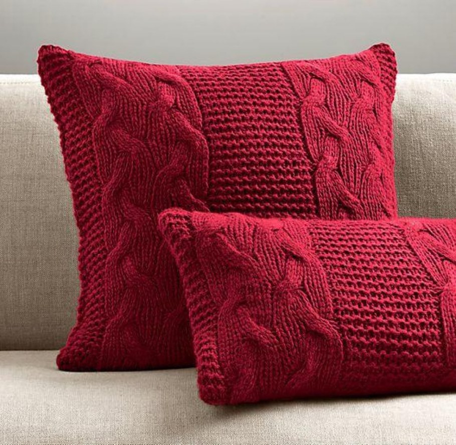 Вязаные декоративные подушки