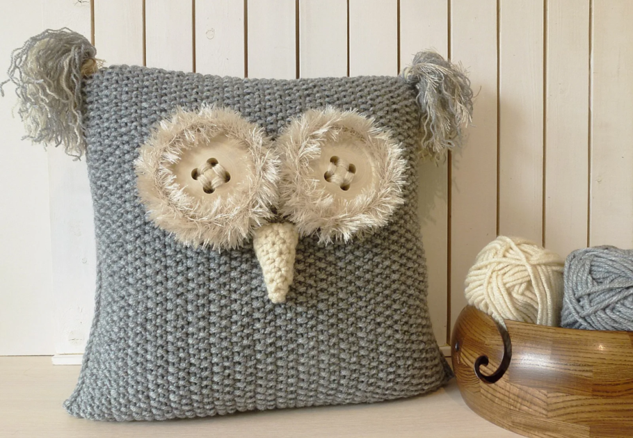 Вязаные наволочки на подушки