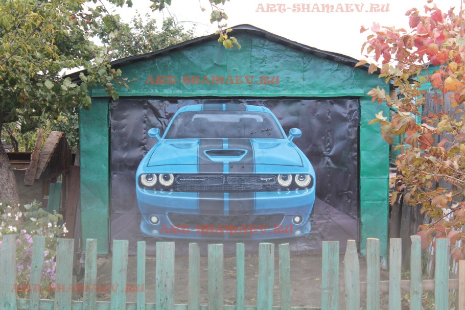 Роспись ворот гаража