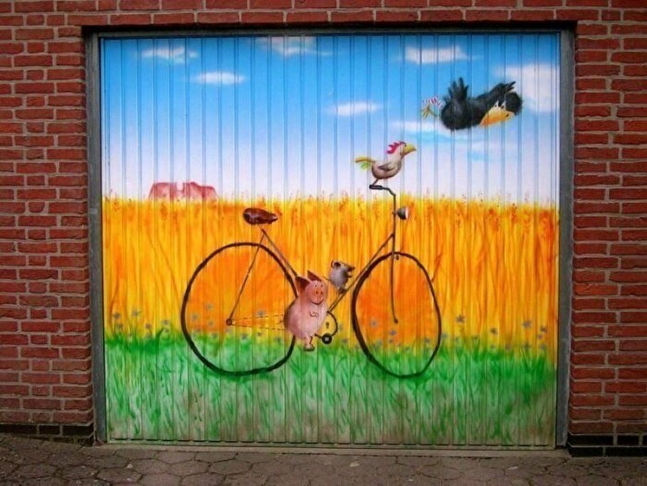 Разрисовать гаражные ворота