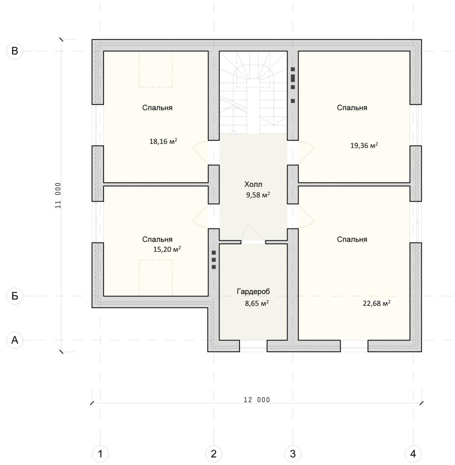 Чертеж 1 этажного дома с размерами
