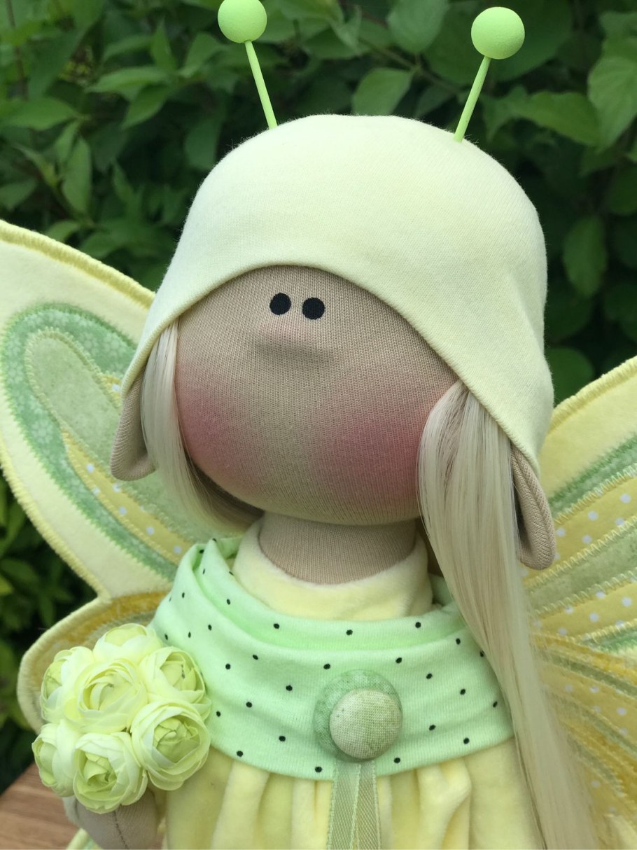 Текстильная куколка бабочка