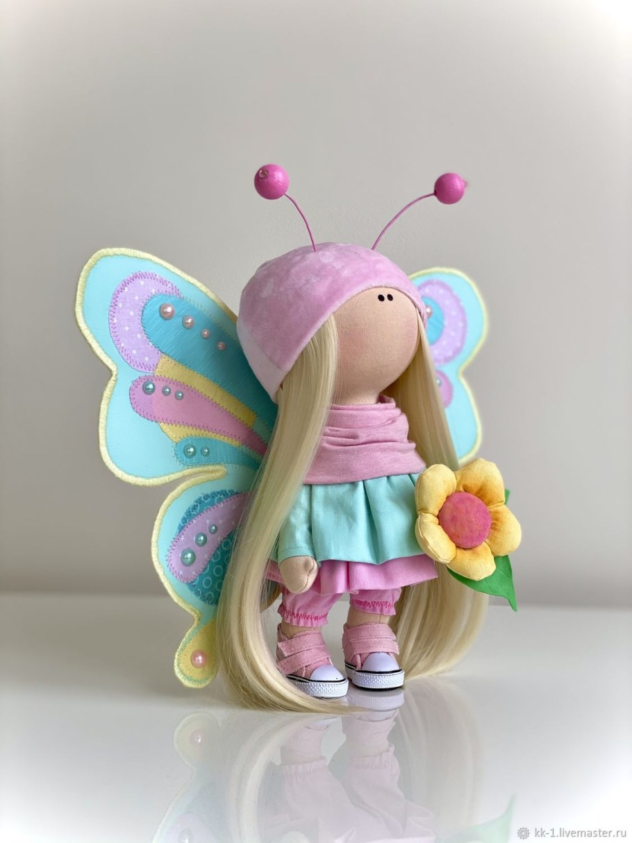 Текстильная кукла бабочка