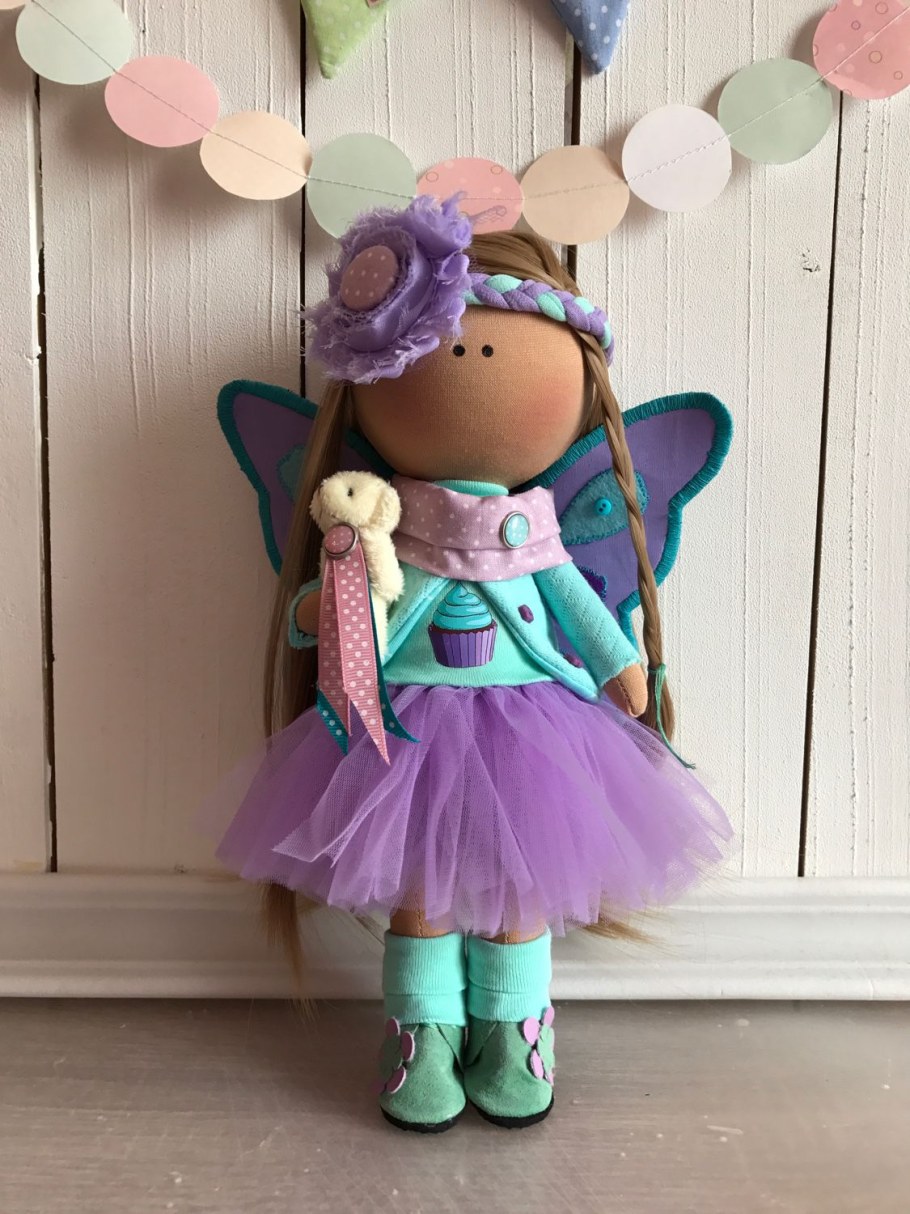 Текстильная куколка бабочка