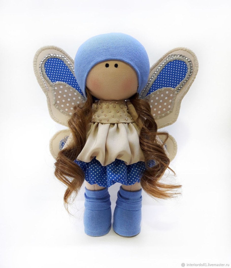 Текстильная кукла бабочка