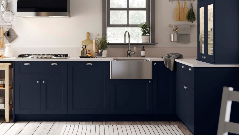 Кухня метод икеа синяя