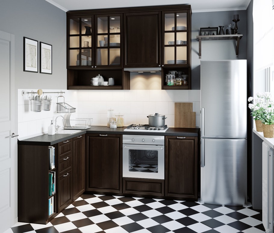 Угловая кухня ikea