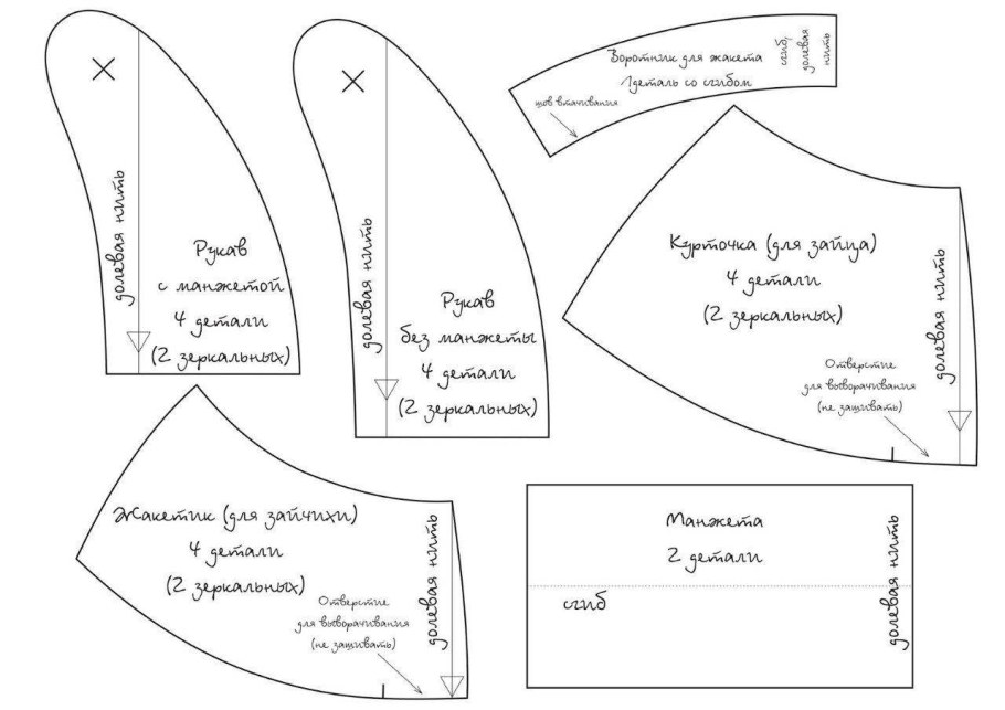 Выкройки одежды для интерьерных кукол 25 см