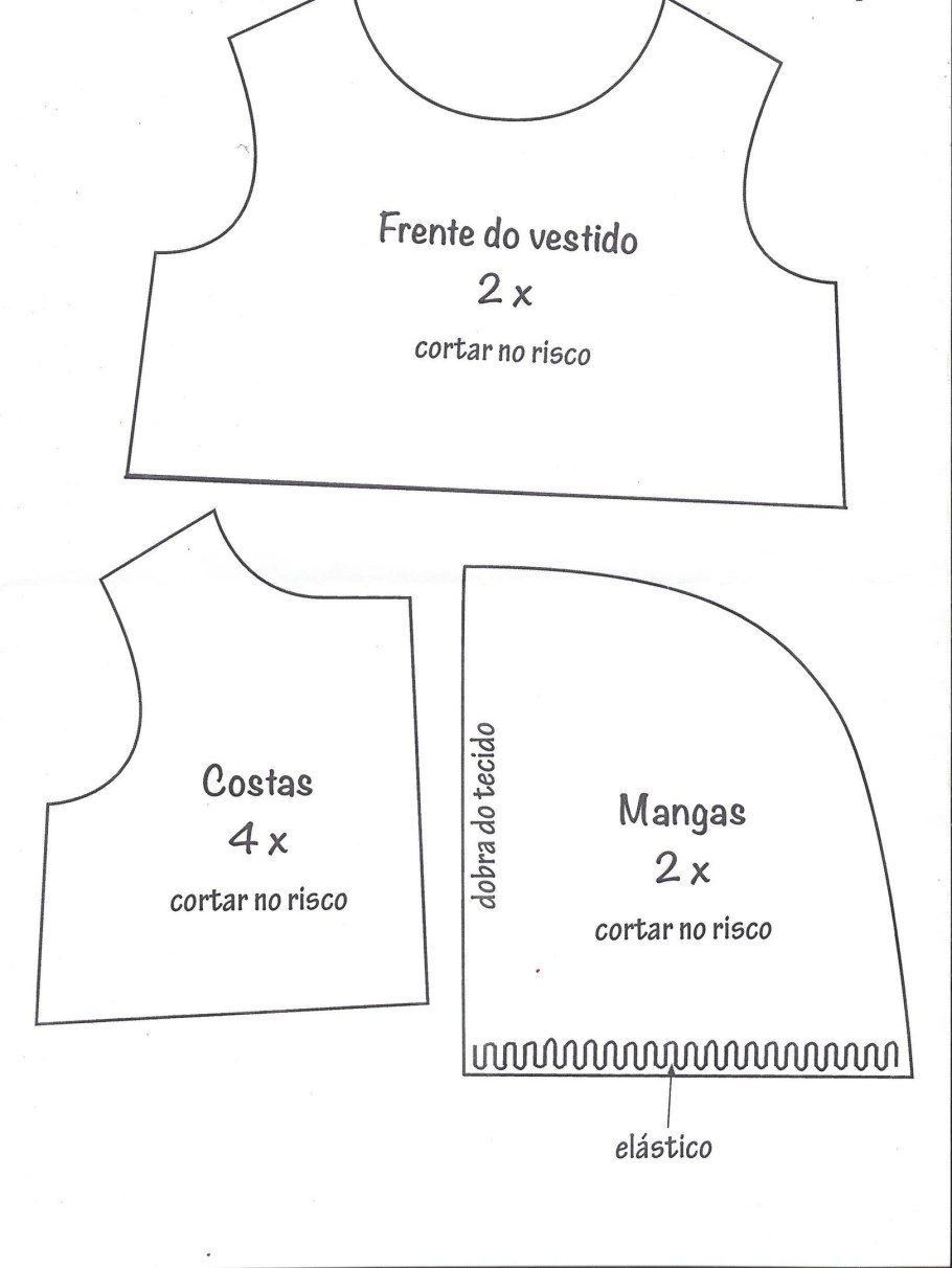 Выкройка платья для куклы Коннэ