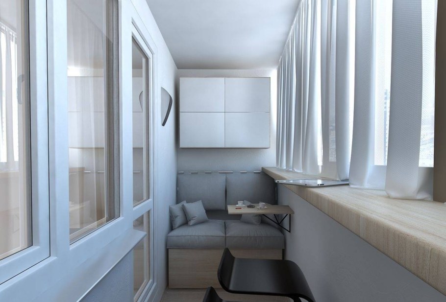 Интерьер лоджии 6 метров