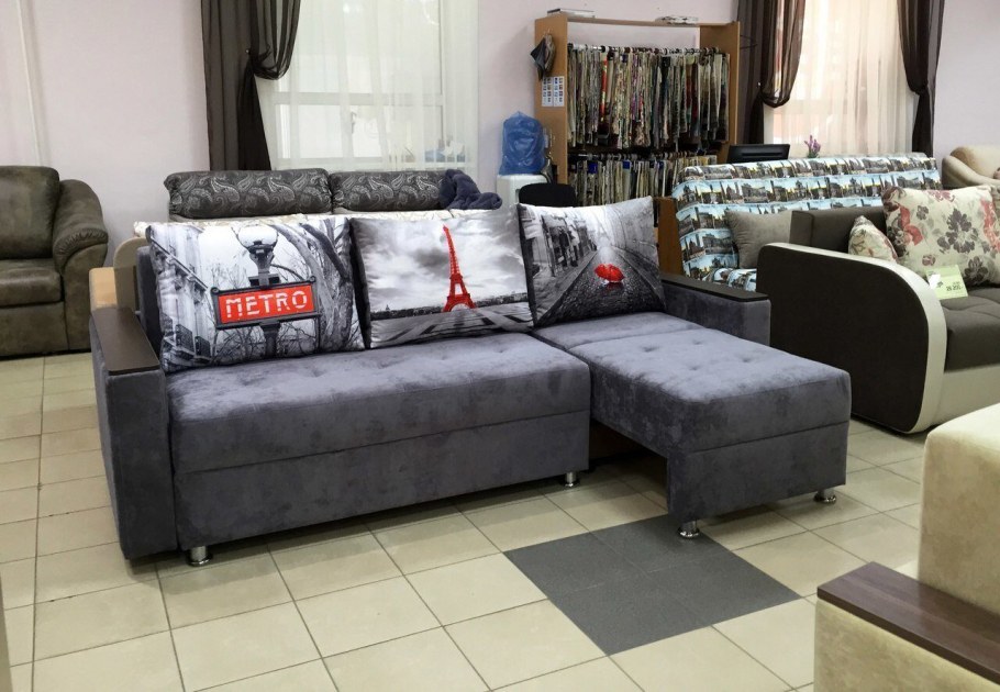 Диван модуль Камила 2 с выдвижными оттоманками