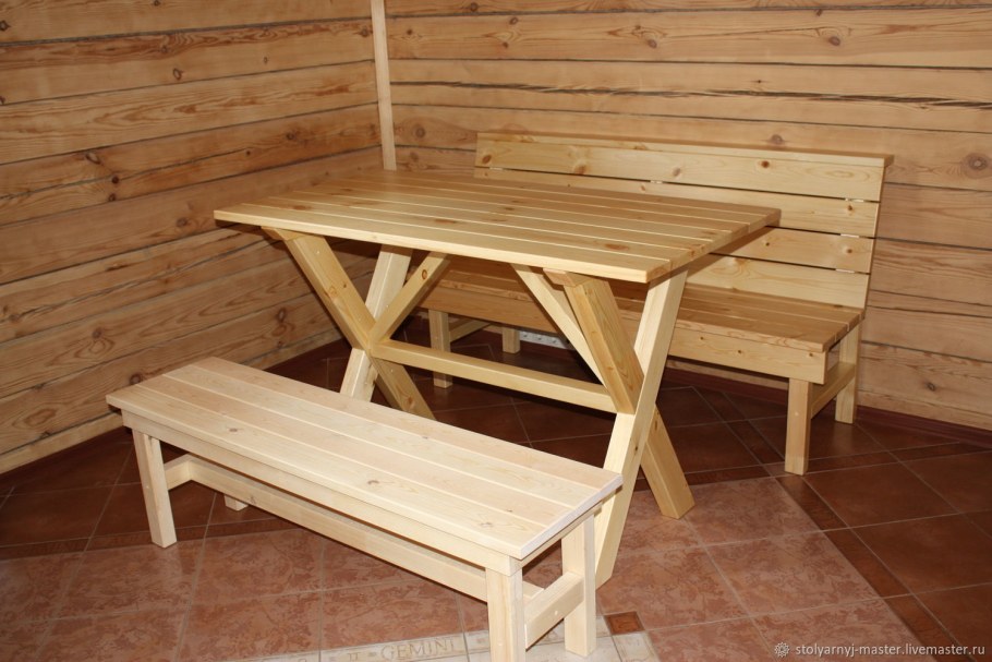 Банная мебель из дерева