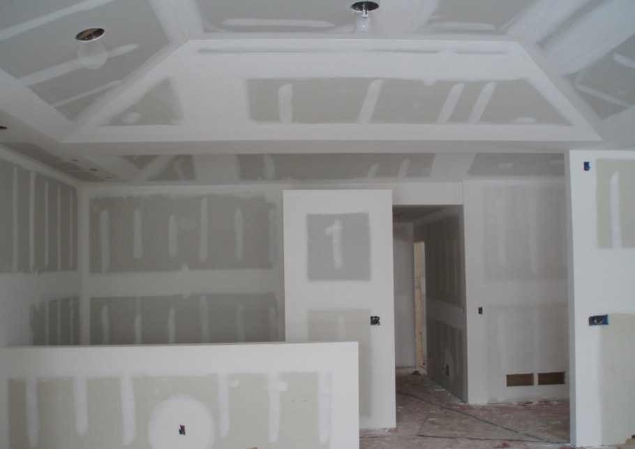 Отделка гипсокартоном в каркасном доме