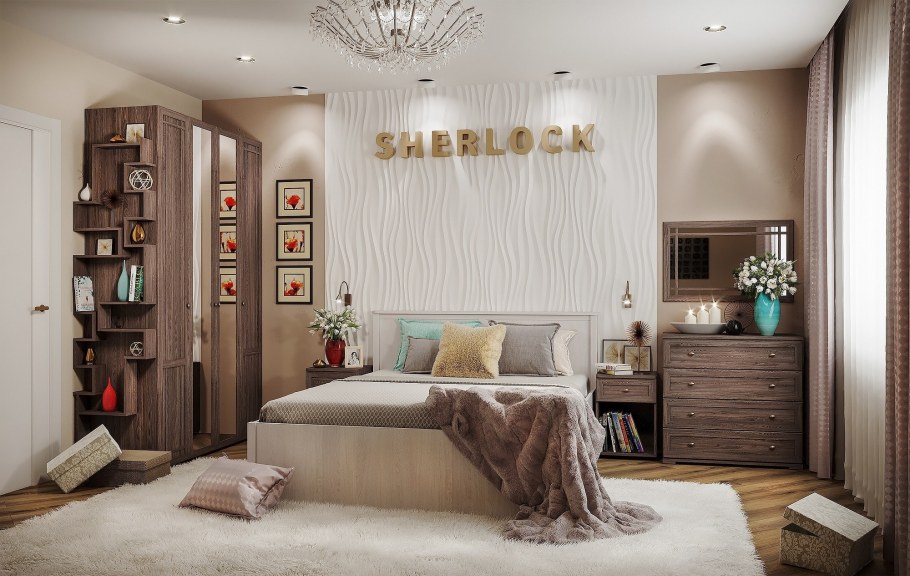 Спальня Шерлок ясень Анкор темный