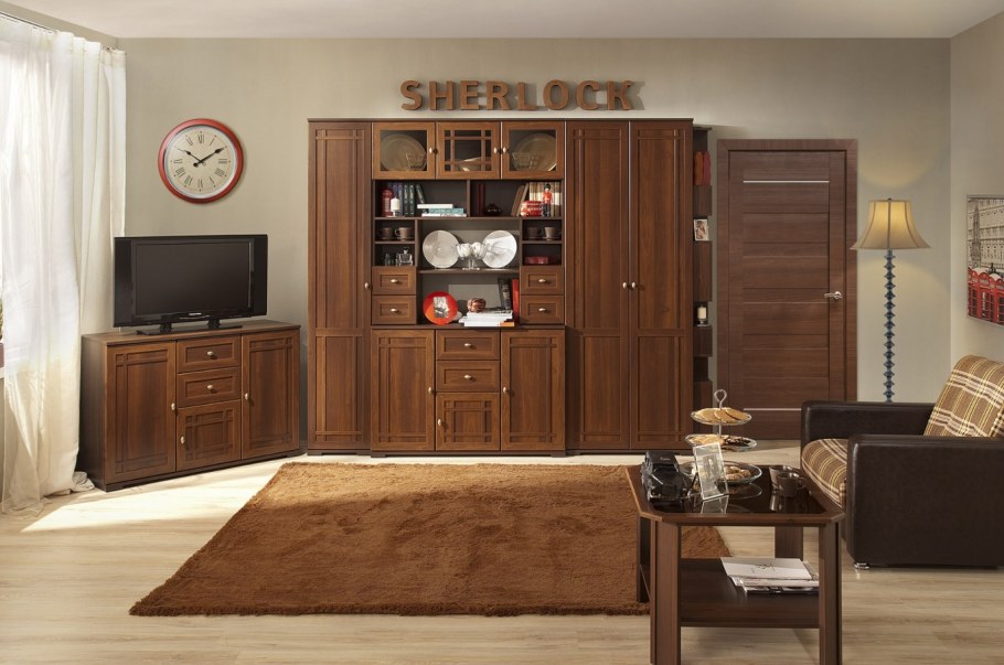 Стенка Шерлок дуб сонома