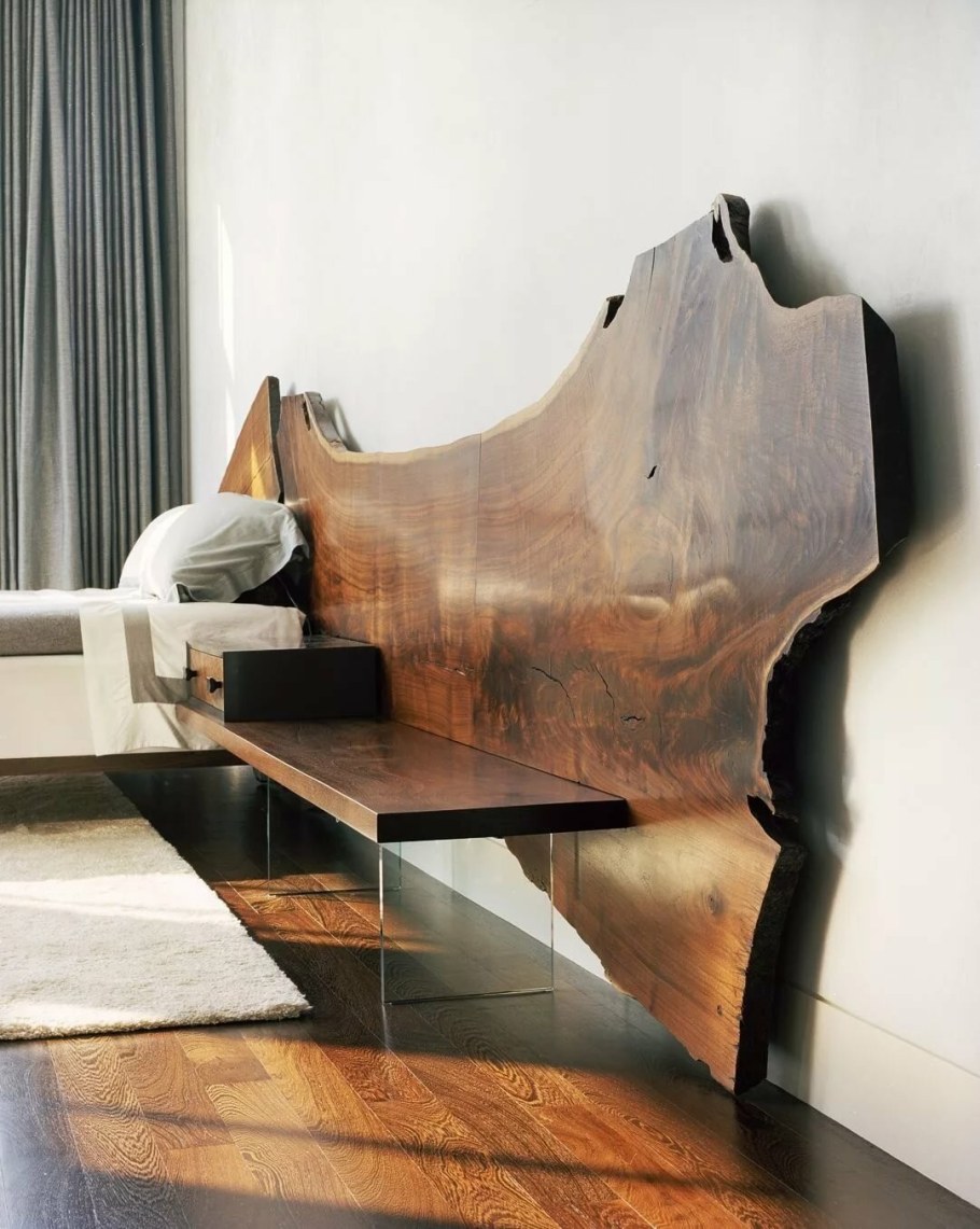 Кровать из слэба дерева