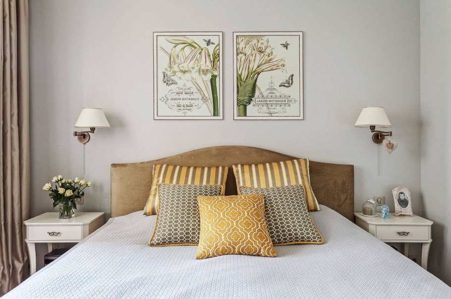 Постеры в интерьере спальни