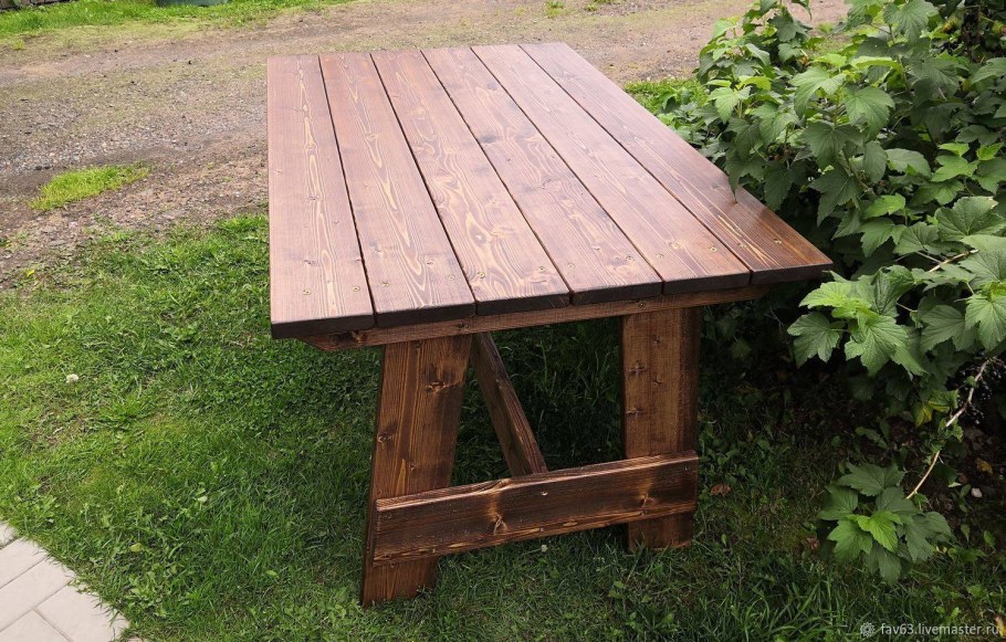 Стол деревянный для дачи