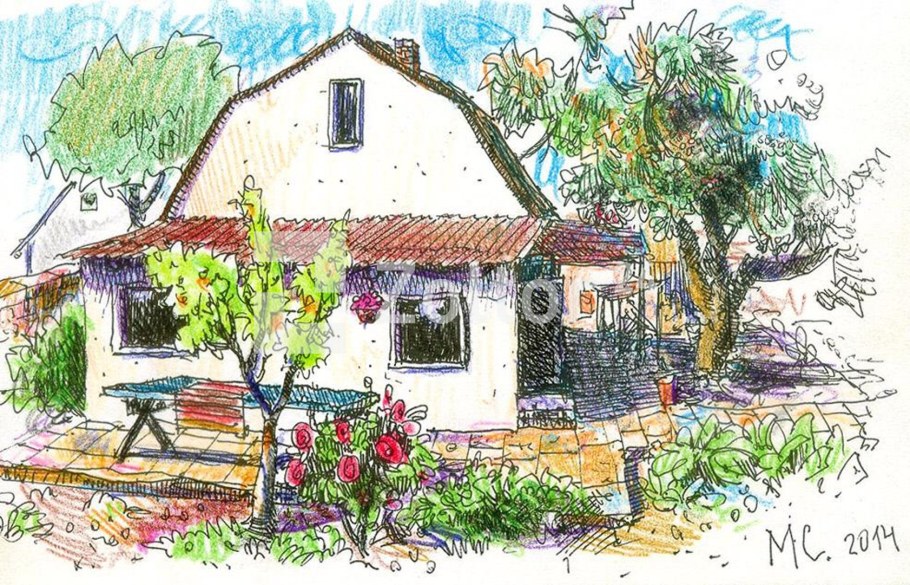 Архитектура плэнер акварель