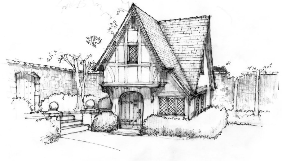 Эскизы деревенских пейзажей