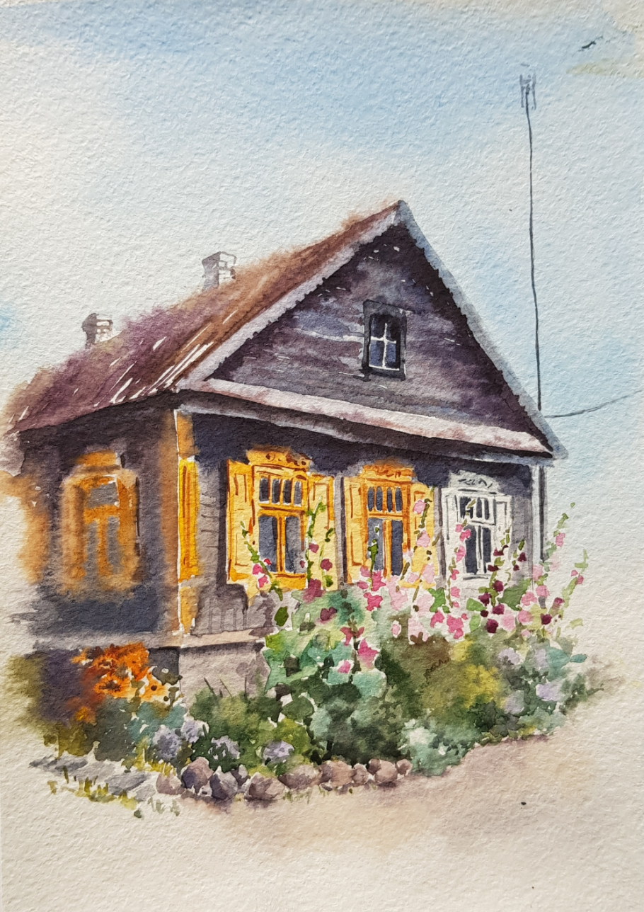 Пленэр этюды акварелью