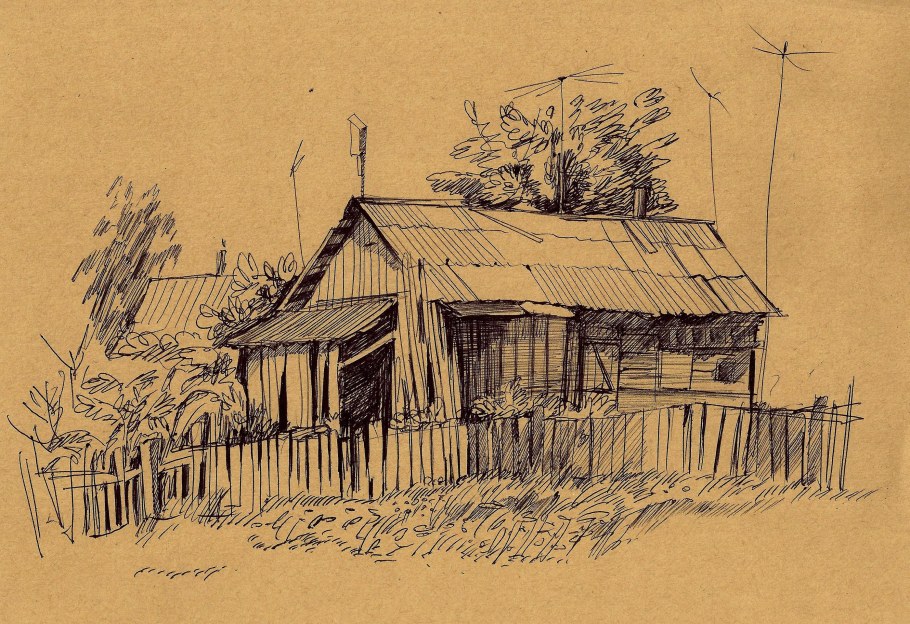 Натюрморт с садовыми инструментами