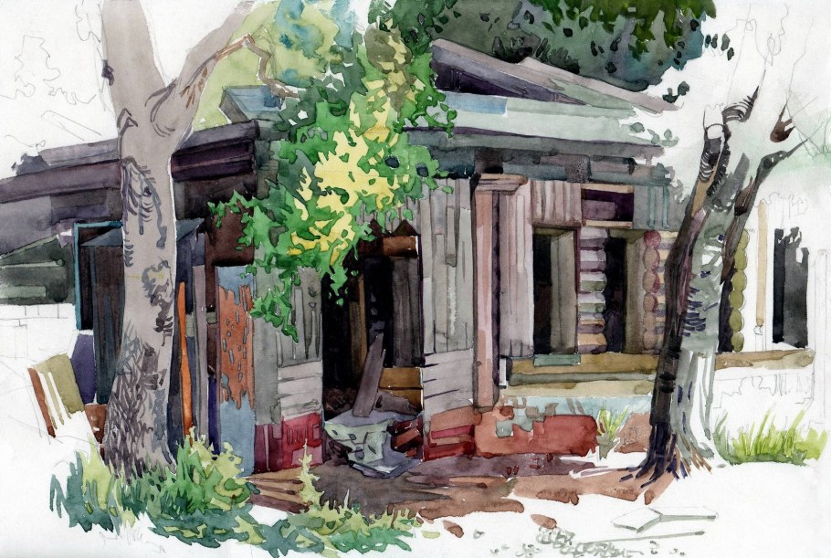 Живопись акварель пленэр архитектура