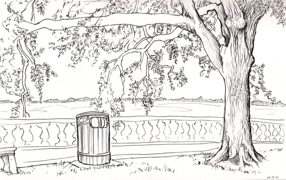 Деревня рисунок карандашом