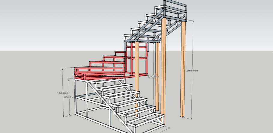 Ступени решетчатый настил оцинкованный