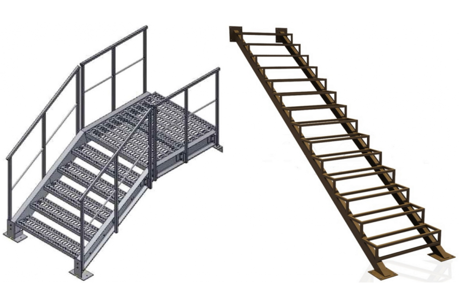 Лестница металлическая уличная