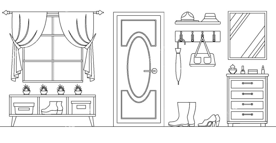 Раскраска комната принцессы