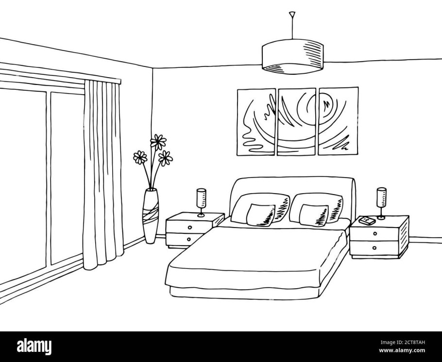 Скетч интерьера фронтальная перспектива