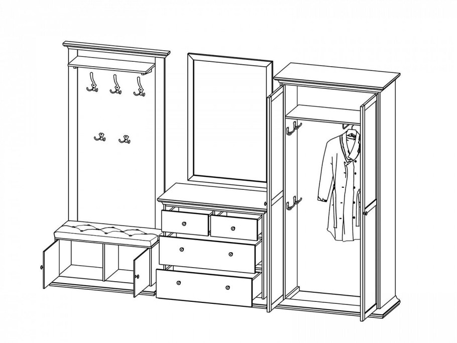 ДСВ - прихожая "Розалина 1" (Анкор)