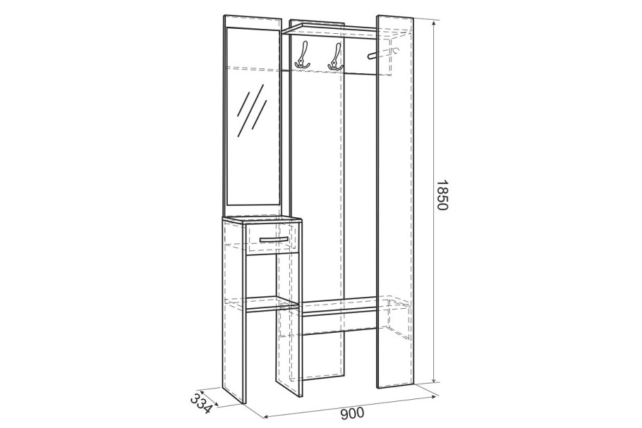 Прихожая Вик ЛДСП 1