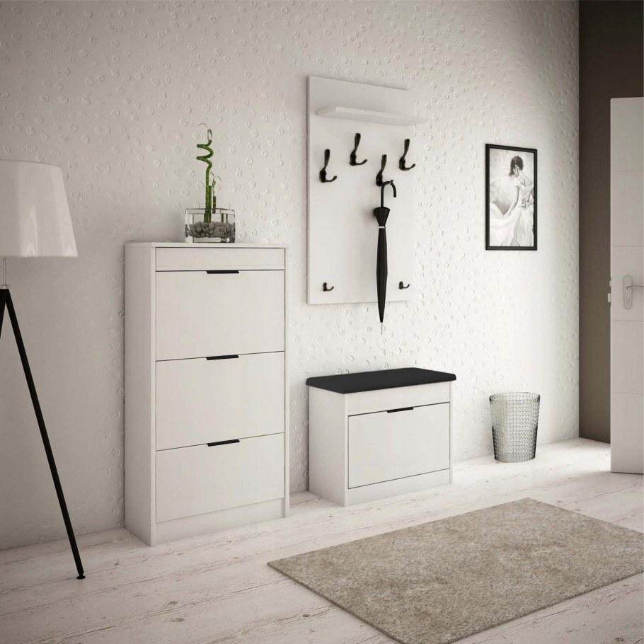 Тумба для обуви белая