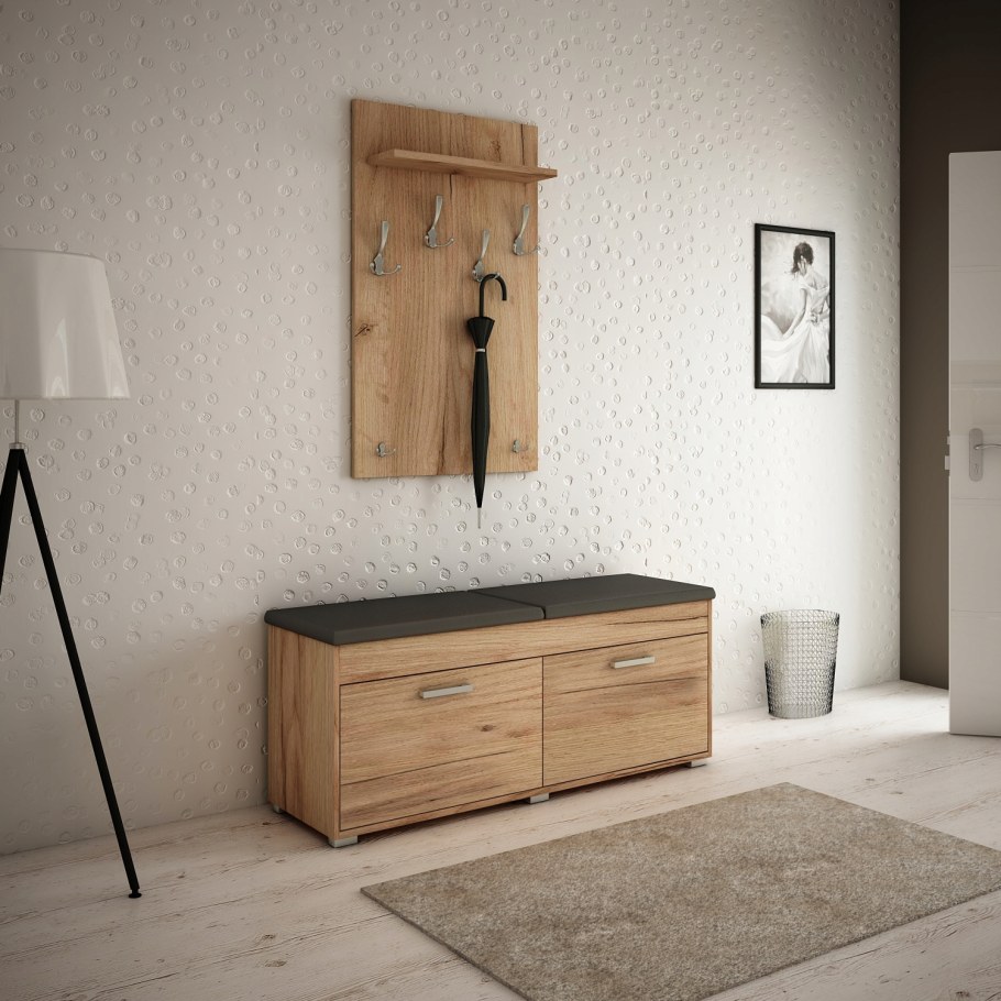 Вешалка дуб крафт золотой