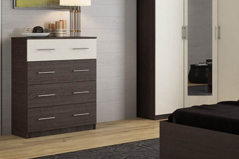 Кухня венге и беленый дуб