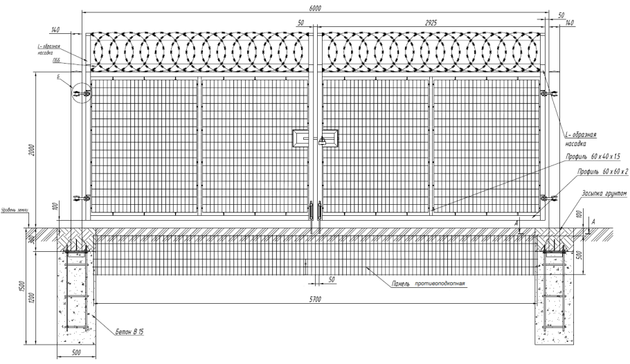 Инвентарное ограждение строительной площадки чертеж