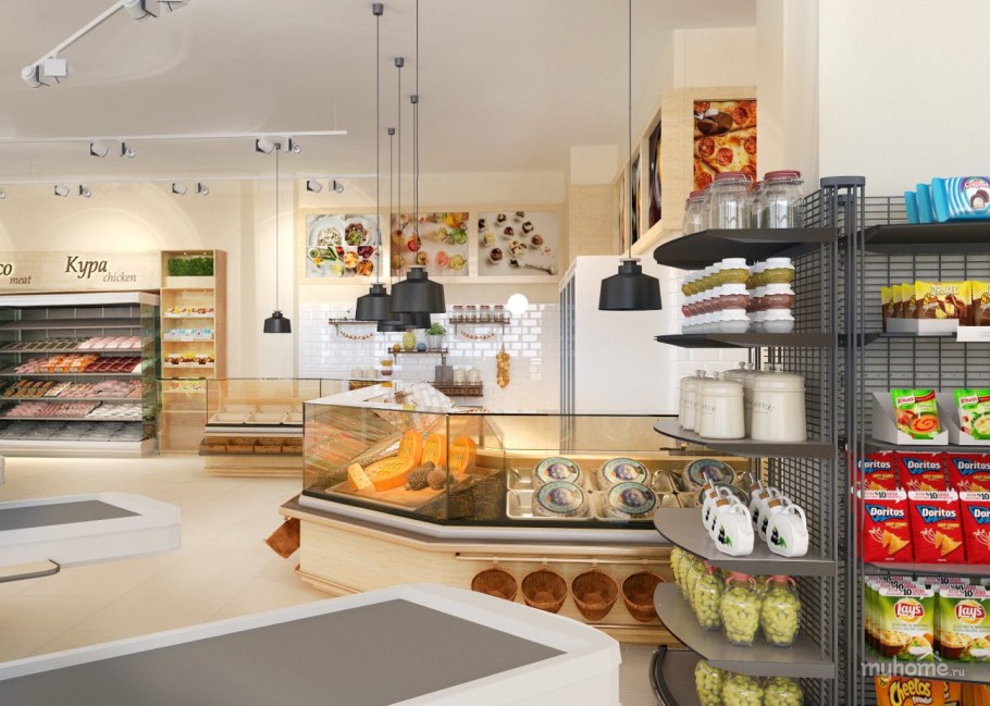 Интерьер магазина продуктов