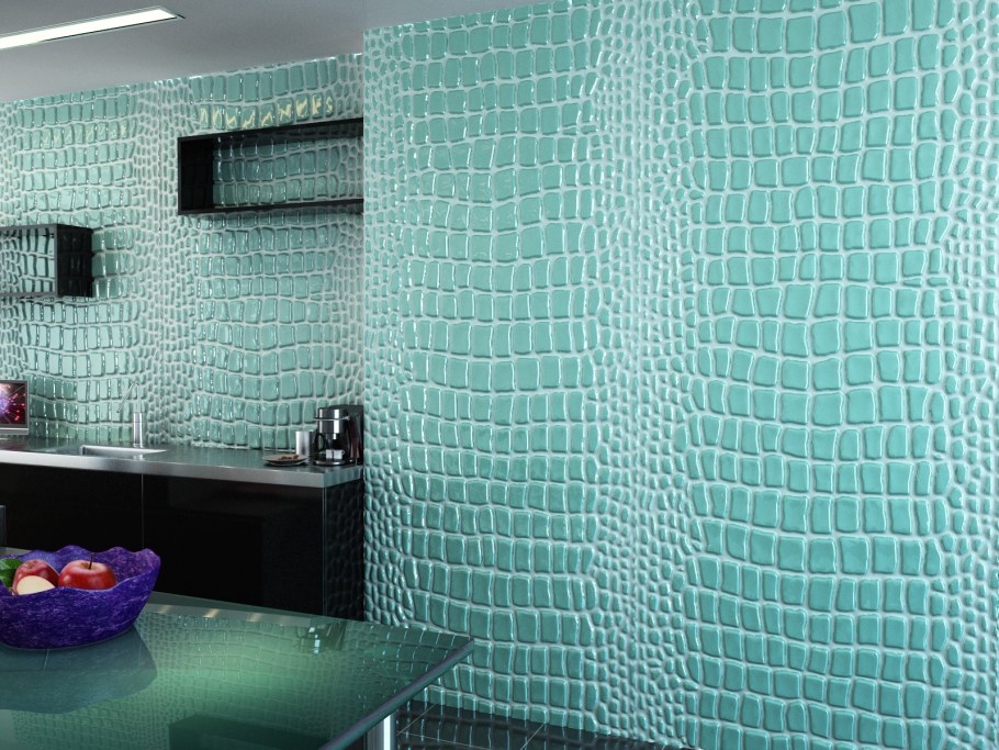 Стена под кожу крокодила