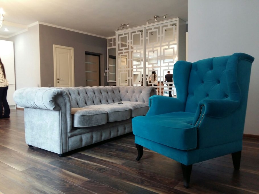 Диван Честер изумруд