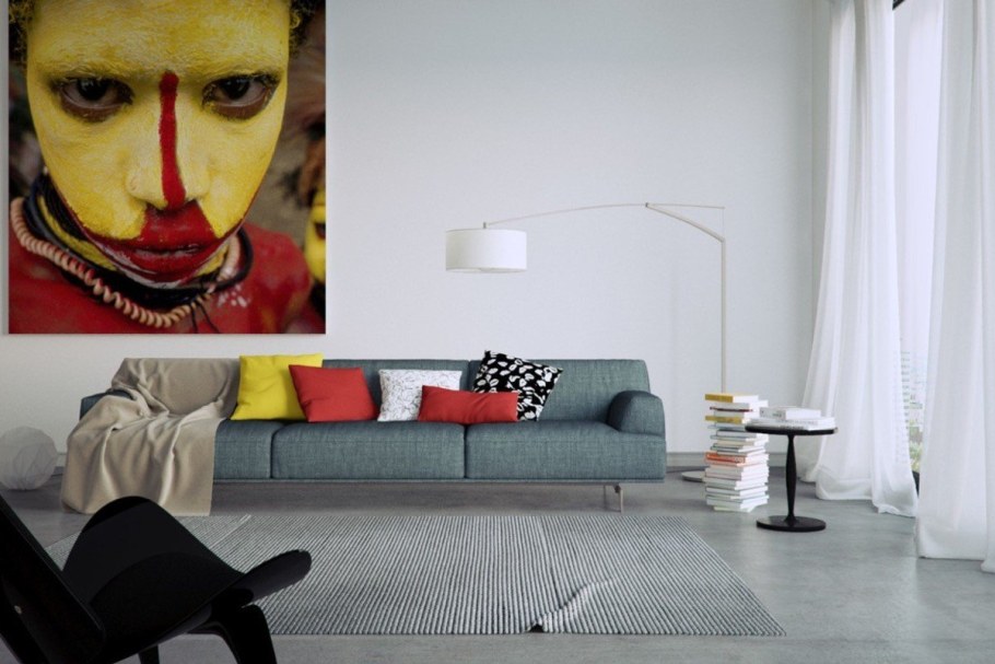 Темный интерьер в богемном стиле