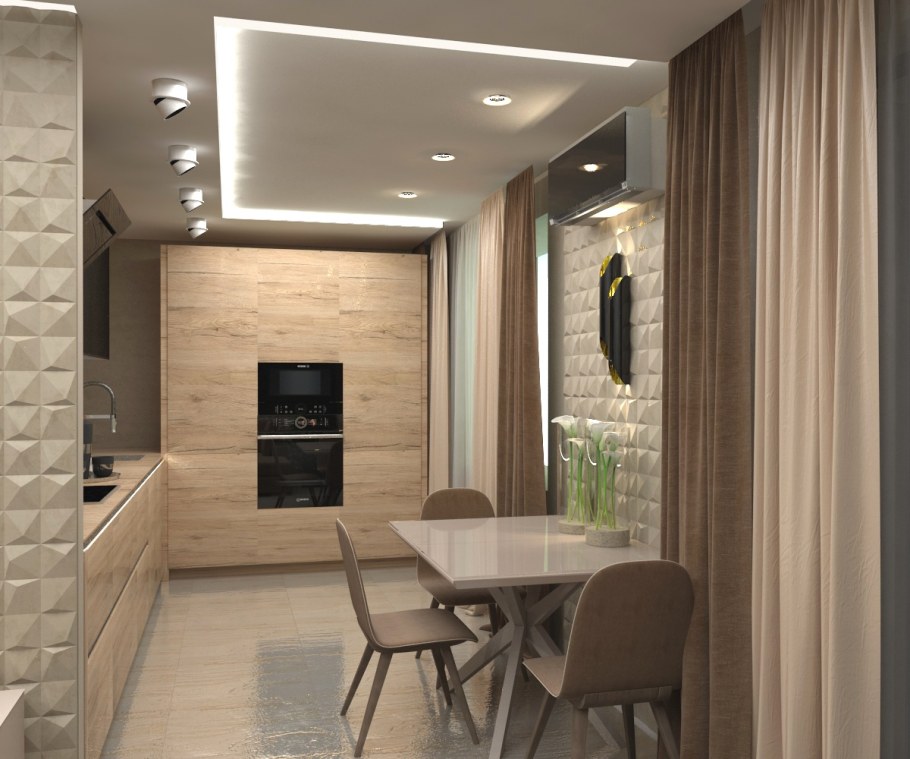 Дизайн проект трехкомнатной квартиры КОПЭ